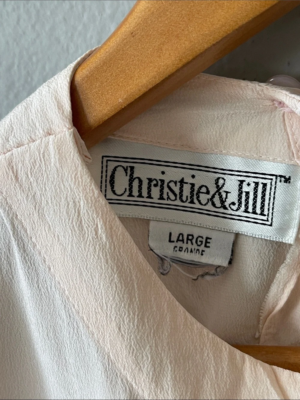 Vintage Silk Powder pink Short Sleeve Blouse - Minimal Crewneck